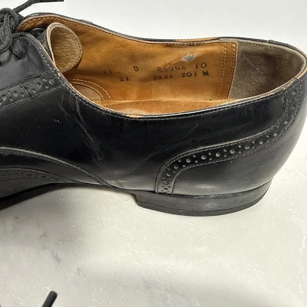 Johnston And Murphy Men's Sz 11 Black Oxford Dress Shoes